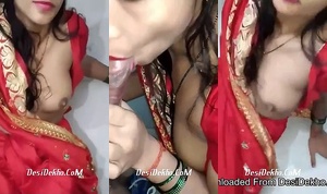 Red Lipstick lagayi biwi ne Apne lips se lund taste karke sex kiya